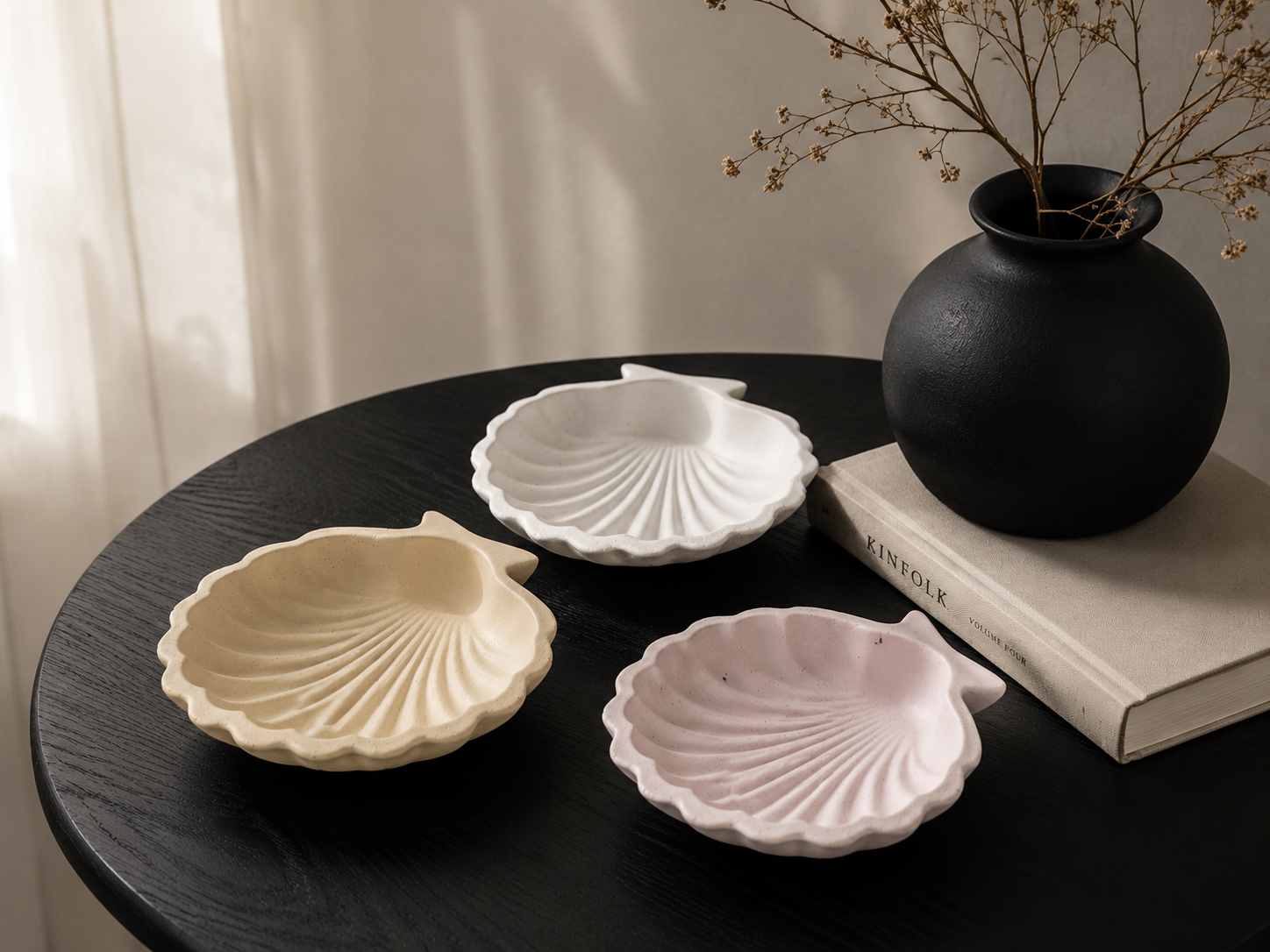 Shell Jewelry Dish Trio handmade candle